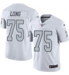 Nike Raiders #75 Howie Long White Mens Stitched NFL Limited Rush Jersey
