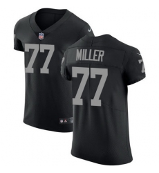 Nike Raiders #77 Kolton Miller Black Team Color Mens Stitched NFL Vapor Untouchable Elite Jersey