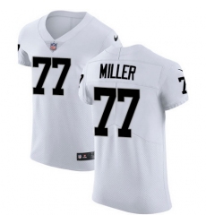 Nike Raiders #77 Kolton Miller White Mens Stitched NFL Vapor Untouchable Elite Jersey