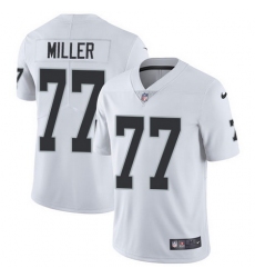 Nike Raiders #77 Kolton Miller White Mens Stitched NFL Vapor Untouchable Limited Jersey