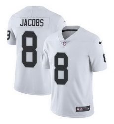 Nike Raiders 8 Josh Jacobs White Men Stitched NFL Vapor Untouchable Limited Jersey