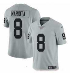 Nike Raiders 8 Marcus Mariota Silver Men Stitched NFL Limited Inverted Legend Jersey