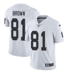 Nike Raiders #81 Tim Brown White Mens Stitched NFL Vapor Untouchable Limited Jersey