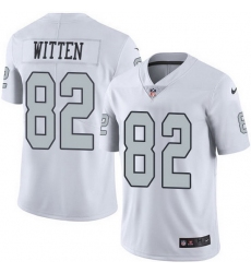 Nike Raiders 82 Jason Witten White Men Stitched NFL Limited Rush Jersey