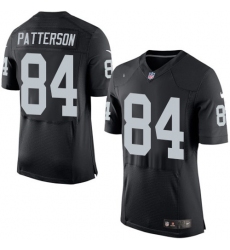 Nike Raiders #84 Cordarrelle Patterson Black Team Color Mens Stitched NFL New Elite Jersey