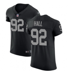 Nike Raiders #92 P J Hall Black Team Color Mens Stitched NFL Vapor Untouchable Elite Jersey