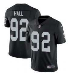 Nike Raiders #92 P J Hall Black Team Color Mens Stitched NFL Vapor Untouchable Limited Jersey