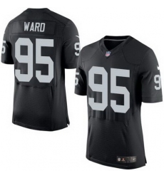 Nike Raiders #95 Jihad Ward Black Team Color Mens Stitched NFL New Elite Jersey