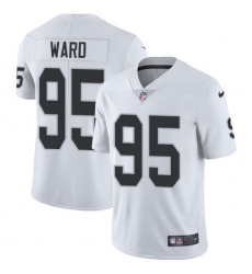 Nike Raiders #95 Jihad Ward White Mens Stitched NFL Vapor Untouchable Limited Jersey