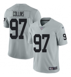 Nike Raiders 97 Maliek Collins Silver Men Stitched NFL Limited Inverted Legend Jersey
