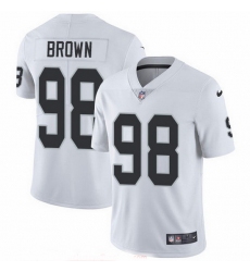 Nike Raiders 98 Trent Brown White Men Stitched NFL Vapor Untouchable Limited Jersey