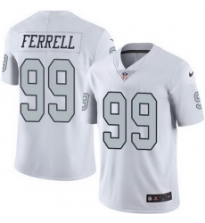 Nike Raiders 99 Clelin Ferrell White Men Stitched NFL Limited Rush Jersey