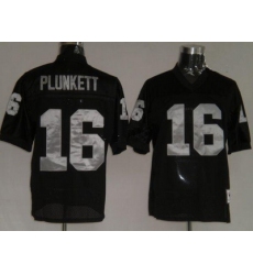 Oakland Raiders 16 Jim Plunkett Black M&N Throwback NFL Football Jerseys