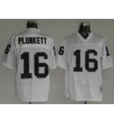Oakland Raiders 16 Jim Plunkett White Throwback Jersey