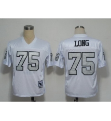 Oakland Raiders 75 Howie Long white(Silver Number)throwback