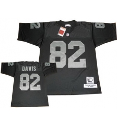 Oakland Raiders 82 Al Davis black throwback jerseys