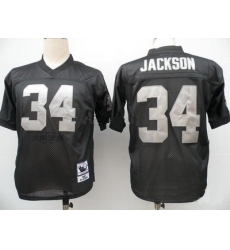 Oakland Raiders Mitchell & Ness34 Bo Throwback Black Jersey