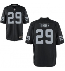 Oakland Raiders Nike Black #29 TURNER Game Jersey