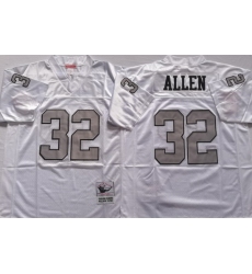 Oakland Raiders White #32 ALLEN White Stitched NFL Throwback Jersey