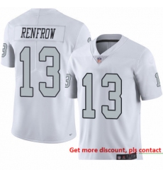 Raiders 13 Hunter Renfrow White Men Stitched Football Limited Rush Jersey