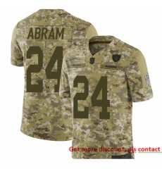 Raiders 24 Johnathan Abram Camo Men Stitched Football Limited 2018 Salute To Service Jersey