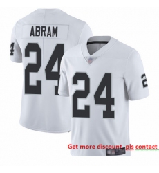 Raiders 24 Johnathan Abram White Men Stitched Football Vapor Untouchable Limited Jersey