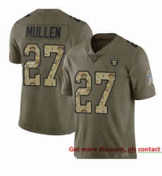 Raiders 27 Trayvon Mullen Olive Camo Men Stitched Football Limited 2017 Salute To Service Jersey