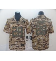 Raiders 28 Josh Jacobs 2018 Camo Salute To Service Limited Jersey