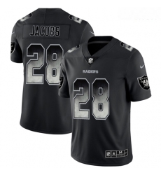 Raiders 28 Josh Jacobs Black Arch Smoke Vapor Untouchable Limited Jersey
