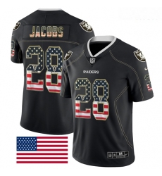 Raiders 28 Josh Jacobs Black USA Flash Fashion Limited Jersey