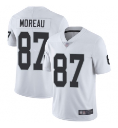 Raiders 87 Foster Moreau White Men Stitched Football Vapor Untouchable Limited Jersey