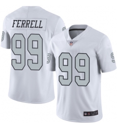 Raiders 99 Clelin Ferrell White Men Stitched Football Limited Rush Jersey