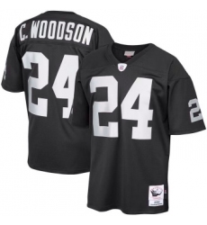 Raiders C.Woodson black throwback stitched NFL Jersey