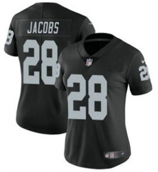 Women Las Vegas Raiders Black #28 Josh Jacobs Vapor Untouchable Limited Stitched Jersey