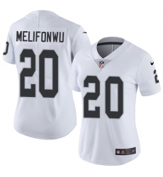 Nike Raiders #20 Obi Melifonwu White Womens Stitched NFL Vapor Untouchable Limited Jersey