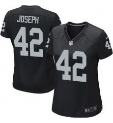 Nike Raiders #42 Karl Joseph Black Team Color Womens Stitched NFL Elite Jersey