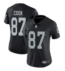 Nike Raiders #87 Jared Cook Black Team Color Womens Stitched NFL Vapor Untouchable Limited Jersey