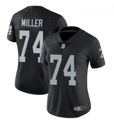 Raiders #74 Kolton Miller Black Team Color Women Stitched Football Vapor Untouchable Limited Jersey
