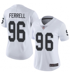 Raiders 96 Clelin Ferrell White Women Stitched Football Vapor Untouchable Limited Jersey