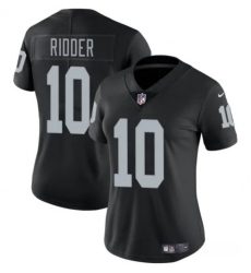 Women Las Vegas Raiders 10 Desmond Ridder Black Vapor Stitched Jersey