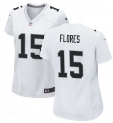 Women Las Vegas Raiders 15 Tom Flores White Limited Jersey