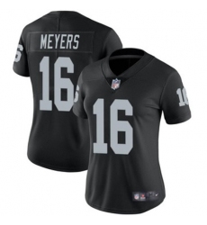 Women Las Vegas Raiders 16 Jakobi Meyers Black 2023 F U S E With John Madden Patch Vapor Limited Stitched Football Jersey