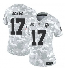 Women Las Vegas Raiders 17 Davante Adams 2024 F U S E Arctic Camo Salute To Service Limited Stitched Jersey