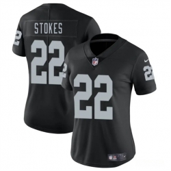 Women Las Vegas Raiders 22 Eric Stokes Black 2025 Vapor Stitched Jersey
