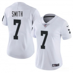 Women Las Vegas Raiders 7 Geno Smith White 2025 Vapor Stitched Jersey
