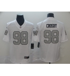 Women Las Vegas Raiders 98 Maxx Crosby White Color Rush Limited Stitched Jersey 