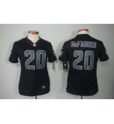Women Nike NFL Oakland Raiders #20 Darren McFadden Black Jerseys[Impact Limited]