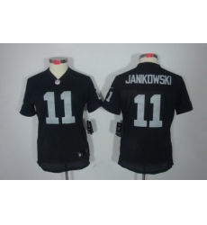 Women Nike Oakland Raiders #11 Sebastian Janikowski Black[Women Limited Jerseys]