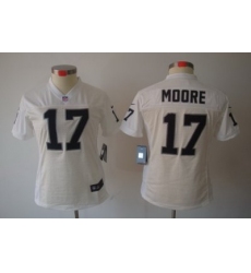 Women Nike Oakland Raiders #17 Denarius Moore White[Women Limited Jerseys]