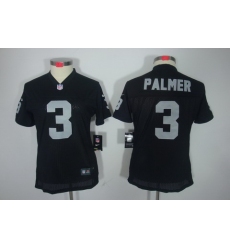 Women Nike Oakland Raiders 3# Palmer Black[Women Limited Jerseys]